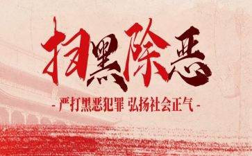 到黑除恶心得体会6篇
