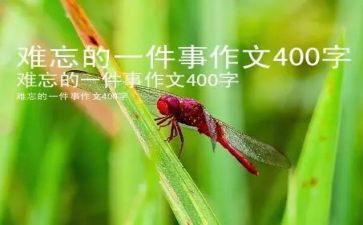 作文难忘的一件事的作文6篇